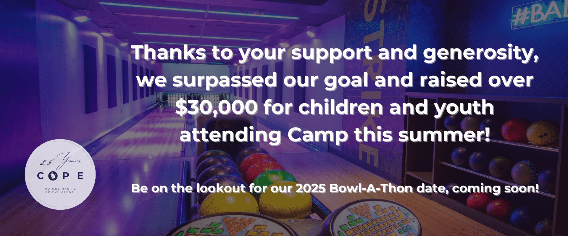 Bowl A Thon Thank You Banner